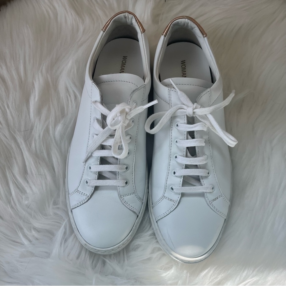 Common Projects Rose Gold & White Achilles Sneaker Size 37- fits an 8 - Picture 7 of 10
